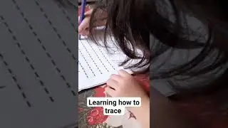 Learning How to trace a broken line. #learning #shortsvideo #kidsvideo #cutebaby  #shortvideoyoutube