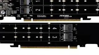 4Port M.2 NVME to PCI Express X16 4.0 Bifurcation Raid Controller M KEY NVME PCIE Split Card for 223