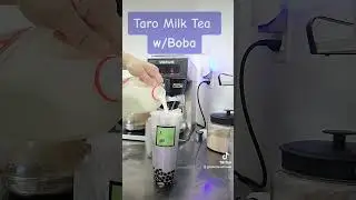 Making Taro Milk Tea w/boba here @asiansweettreats #boba #bobalife #bobatea #muncie #shorts