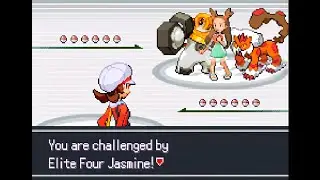 Pokemon Lucid Emerald - Elite Four Jasmine, League Match 3 (Doubles, Hard Mode)