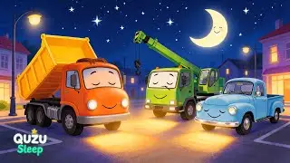 9 Sleepy Trucks 💤 Fire Truck, School Bus & Construction Vehicles Bedtime Story
