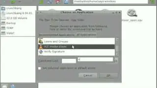Crunchbang Linux - open a video file