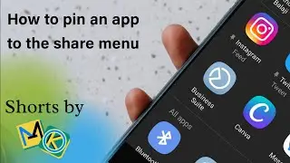 How to pin your favorite apps in Share menu [Android 11] - #Shorts by MK!