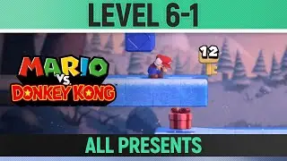 Mario vs. Donkey Kong - Level 6-1 - All Presents / Gifts (Slippery Summit)