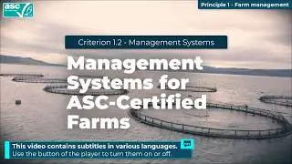ASC Farm Standard: Management Systems for ASC-Certified Farms