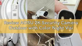 Review AOSU 2K Security Camera Outdoor with Color Night Vision, 2 Pack Wired Home Security Cameras S