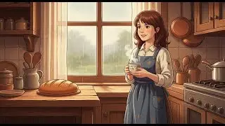 A Rainy Afternoon in the Old Countryside Kitchen | Slow Living Baking & Tea ASMR