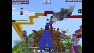 Майнкрафт ПЕ Играю в минигейм mob wars на сервере broken lands