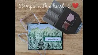 Mountain Air and Evergreen 3D embossing folder.