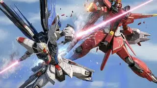 Kira (Freedom Gundam) VS Athrun (Savior Gundam) AI Remaster - Gundam Seed Destiny