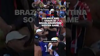 A World Cup qualifier between long-standing rivals Brazil and Argentina was overshadowed violence.