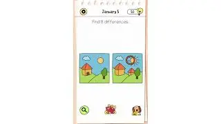 Brain Test All Star Daily Puzzle January 5 - Find 8 differences