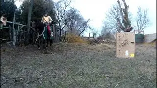 Horse archery fast shooting 3 arrow 3  seconds