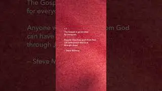 We can receive His free gift of salvation by grace alone, through faith alone, in Christ alone.