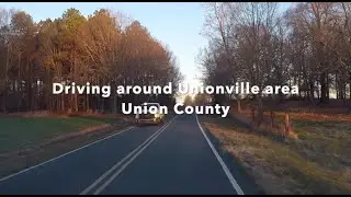 NORTH CAROLINA BACKROADS - Driving around Unionville area of Union County - ASMR Relaxing cold drive