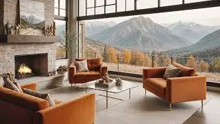 Urban Mountain Serenity: Smooth Yoga Music & Crackling Fireplace for Deep Relaxation