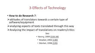 1-Translation Technology 2- Translation History 3- Translation Ethics 4- Terminology and Glossaries