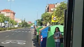 trayecto completo en autobús en linea 9 de autobuses de Logroño