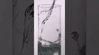 Pouring Paint Drop into Water #slow-mo #shorts
