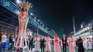Saudi Crown Prince w/ F1 Drivers at Jeddah GP (Full Video)