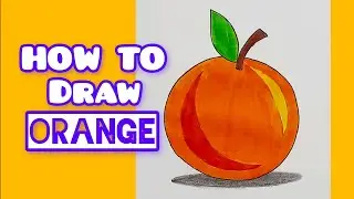 How to draw orange fruit || Orange drawing
