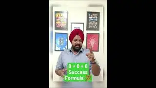 Success Formula (8+8+8) #motivation #success #winner #positivevibes #motivationalspeaker