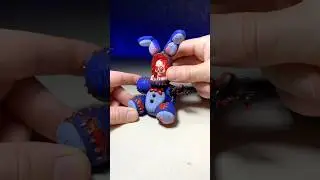 Assembling FNAF Withered Bonnie plush figure | Making FNAF clay figures