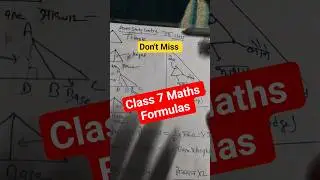 Urgent 🔥class 7 Maths Formulas for ncert books/ most important formulas for annual exam 2026