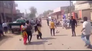 Alwar 60 feet road 2 April 2018 protest video
