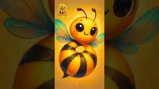 Drawing a Cute Bee Using the Number 8! | Easy Number Art Tutorial #shorts