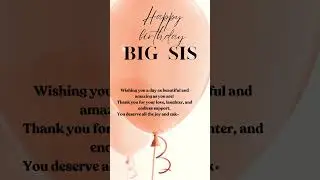 🎉 Happy Birthday BIG SIS! 🎂 May the World Be all Yours Today ! #shorts #happybirthday