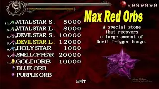 Cheat Code Devil May Cry 2 - Max Red Orbs (PCSX2)
