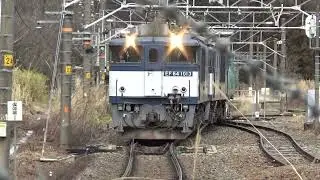 【EF64重連】8084 ㇾ南松本→稲沢　石油返空貨物列車　中央西線贄川（にえかわ）駅を通過