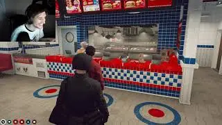 xQc Throws Money at the Cashier in Burger Shot With Marty