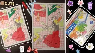 Aesthetic pinterest moodboard painting #art #painting #drawing🌷🍓