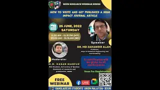 How to write and get published a high impact Journal Article- Webinar