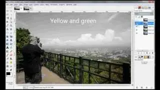 Selective desaturation using Hue-Saturation... tool - GIMP Tutorial