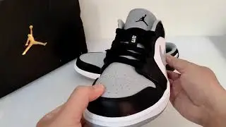 Air Jordan 1 Low Smoke Grey/Light Smoke Grey - Close Up/On Feet