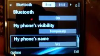 Nokia E71 turn Bluetooth on and change name