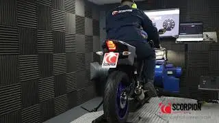 Yamaha YZF R 125 2021 Scorpion Red Power and Serket Taper Slip On Full Exhaust System