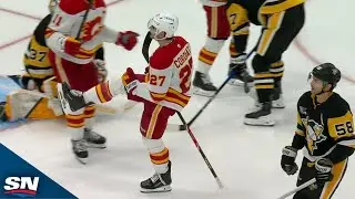 Flames' Matt Coronato Finds Back Of Net With Deadly Snipe Vs. Penguins