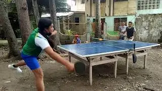 Wendell Zamora sand paper table tennis game bang bang Cordova