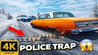 Massive Spike Strip Pileup Car Crashes compilation #7 - BeamNG Drive