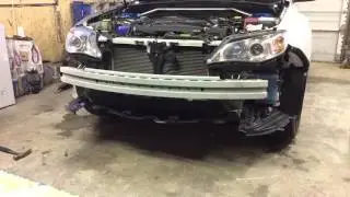 Process west front mount intercooler time lapse install - 2012 wrx