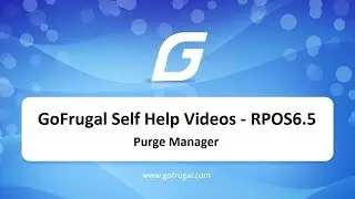 How to purge your data - Purge Manager - GoFrugal RPOS6