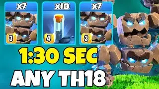 Th18 Meteor Golem + Totem Spell Attack Strategy | Th18 Attack Strategies (Clash of Clans)