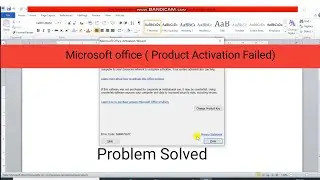 Product Activation Failed | how to solve product activation failed | In Bangla  | Microsoft office.