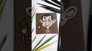 Mr. Bean 🤎😍 #shorts #mrbean #paintingdrawing #drawing #art #cartoon #acrylicpainting