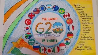 Poster on G20 | G20 Poster | G20 Drawing #g20summit #poster #g20 #painting #drawing #new