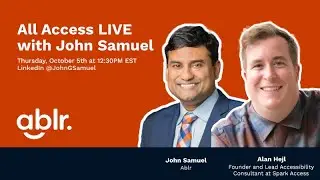 Join Me Thursday, October 5th for All Access Live with Alan Hejl!